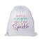Craft Express 2 Pack Glitter Sublimation Drawstring Backpacks – 13"x16" White with Sparkle Finish